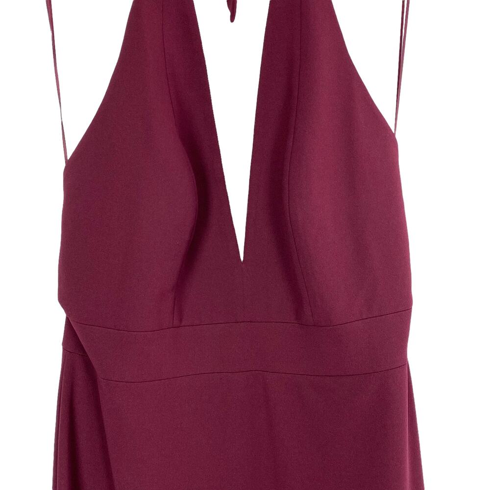 Dress The Population Camden Mermaid Hem Evening Gown – Burgundy, XL - Picture 5 of 12
